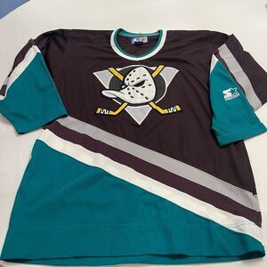 Vintage 90s Starter Anaheim Mighty Ducks Hockey Jersey NHL Stitched Men's Medium